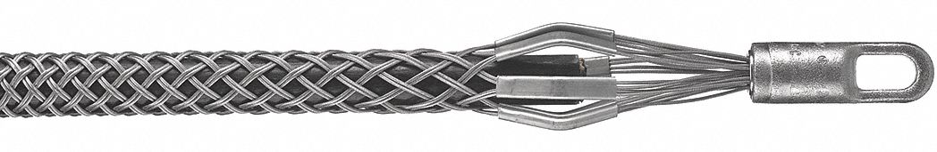 PULLING GRIP, K TYPE, 1.50 TO 1.99 IN D, GALVANIZED STEEL, 34 IN MESH