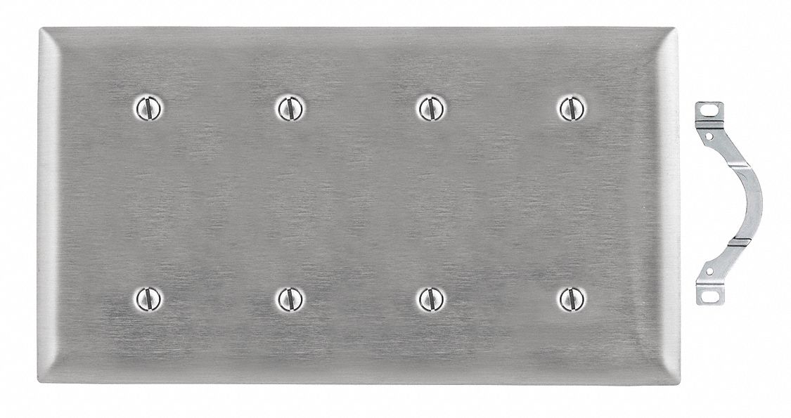 Ss44 Stainless 4 Gang Blank