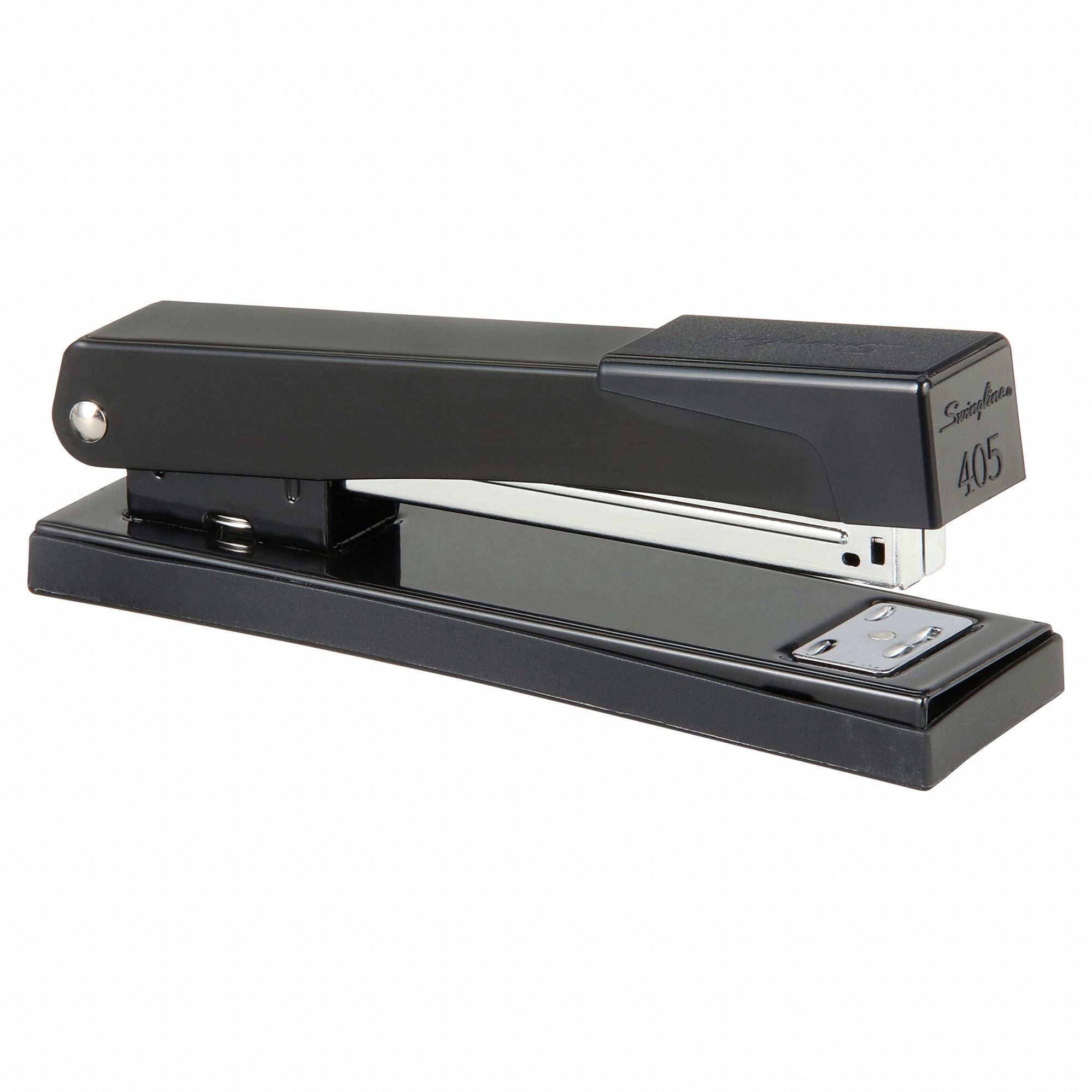 Manual Stapler: 20 Sheet Capacity, 3 3/4 in Throat Dp - Max, 210 Staple Capacity, Black