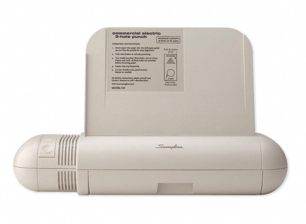 SWINGLINE ThreeHole Electric Paper Punch 28 Sheet Capacity, Metal
