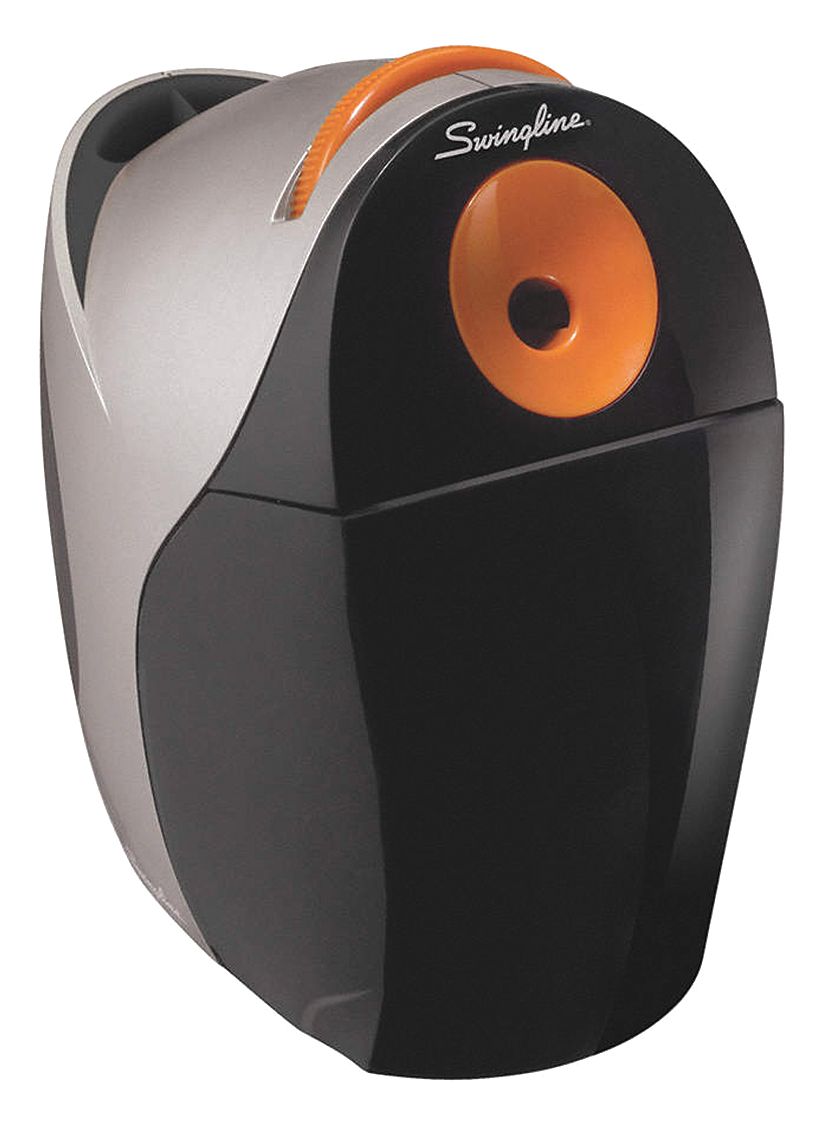 SWINGLINE Electric Pencil Sharpener Electric, 1 Holes, Gray/Orange