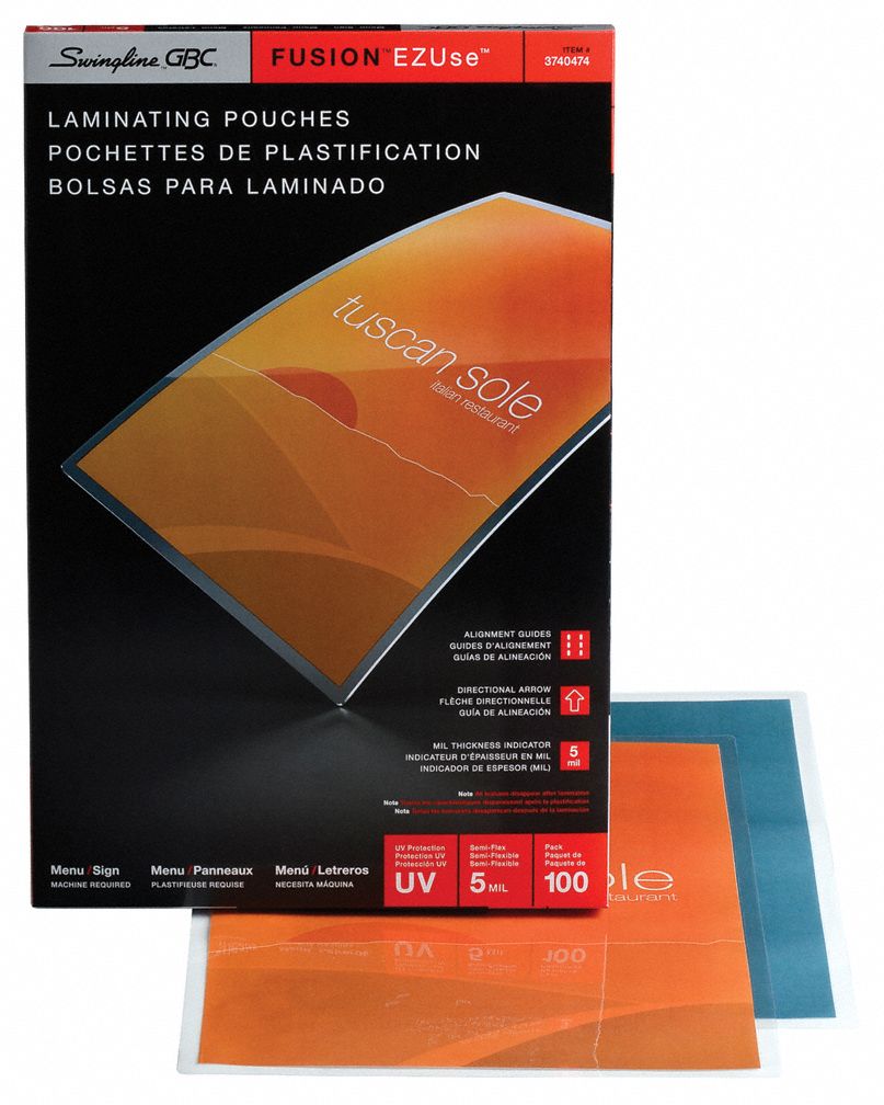 SWINGLINE GBC Laminating Pouches, 111/2x171/2In, PK100 24Y160