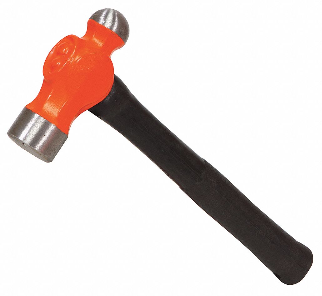 WESTWARD Ball Pein Hammer, Head Weight (Oz.) 32.0, Steel Handle