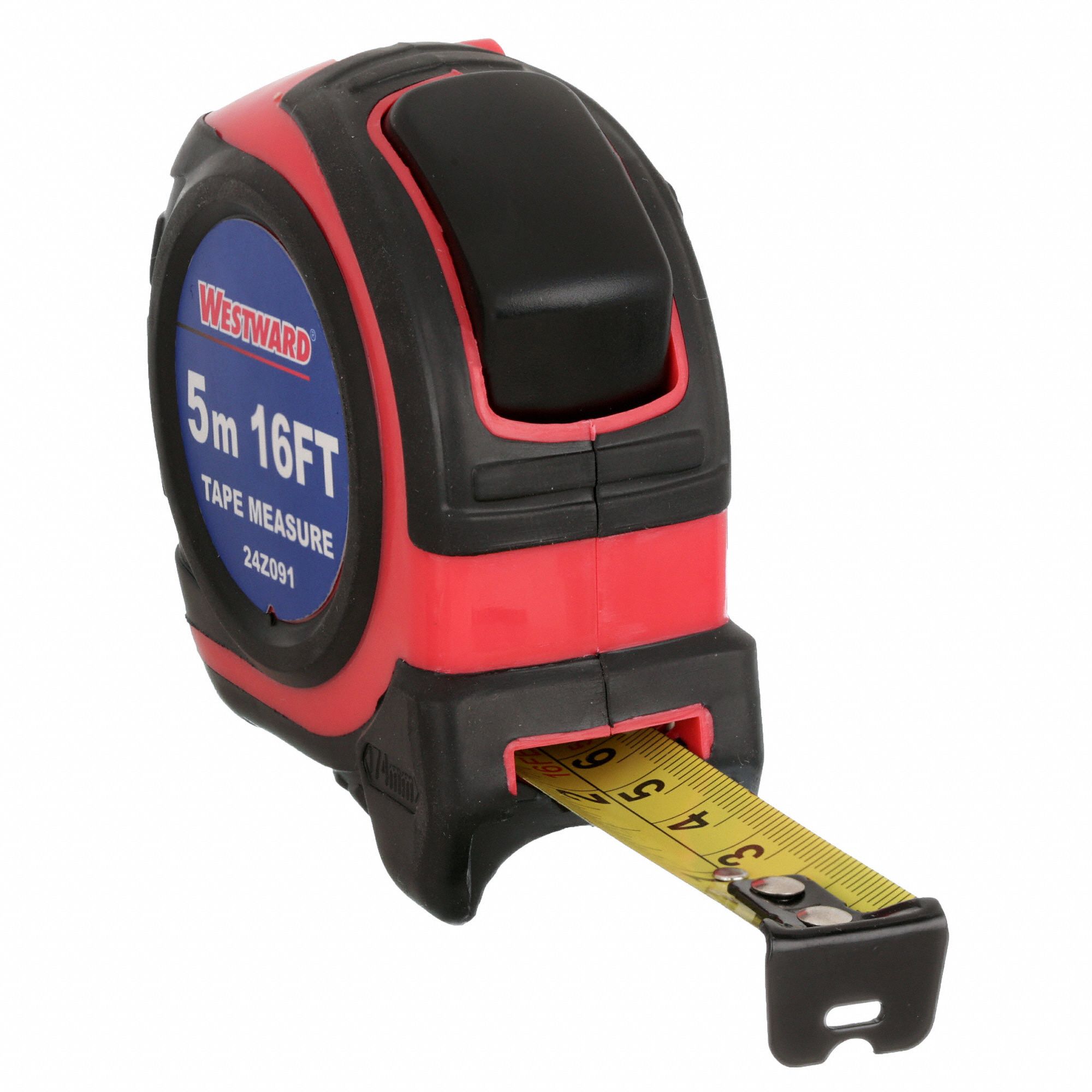 WESTWARD 16 ft Steel SAE/Metric Tape Measure, Black, Red 24Z09124Z091 Grainger