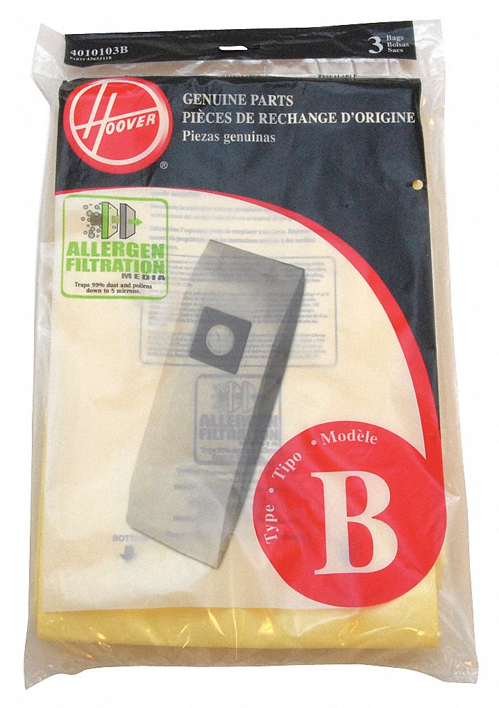 Vacuum Bag: Hoover, C1320/CH53000, Dry, Paper, Std, 4010103B