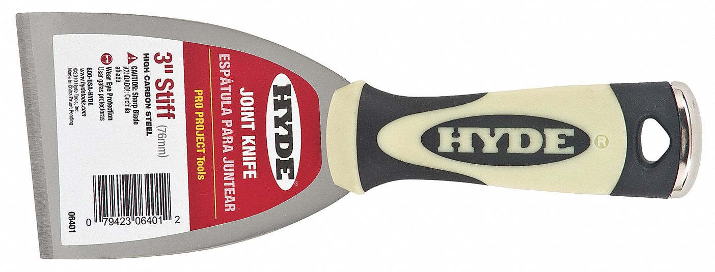 HYDE Scraper 3 in Blade Wd, Carbon Steel, 3 3/4 in Blade Lg, Chisel