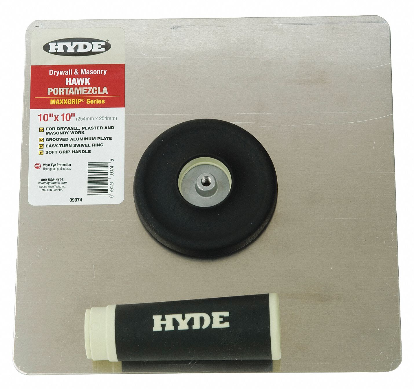 DRYWALL HAWK, 10 IN OVERALL W, 10 IN OVERALL L, HANDLE MAT. PROFORM, ALUMINUM BLADE