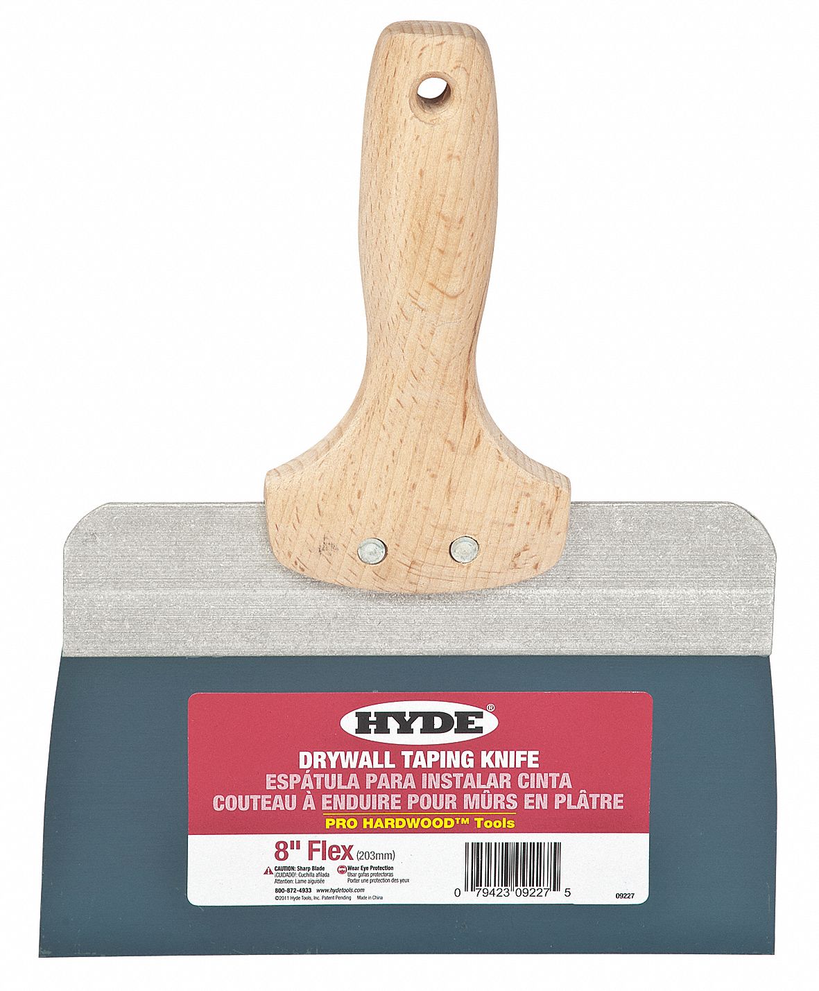 HYDE, 8 in Blade Wd, Blue Steel, Taping Knife 24Z43809227 Grainger