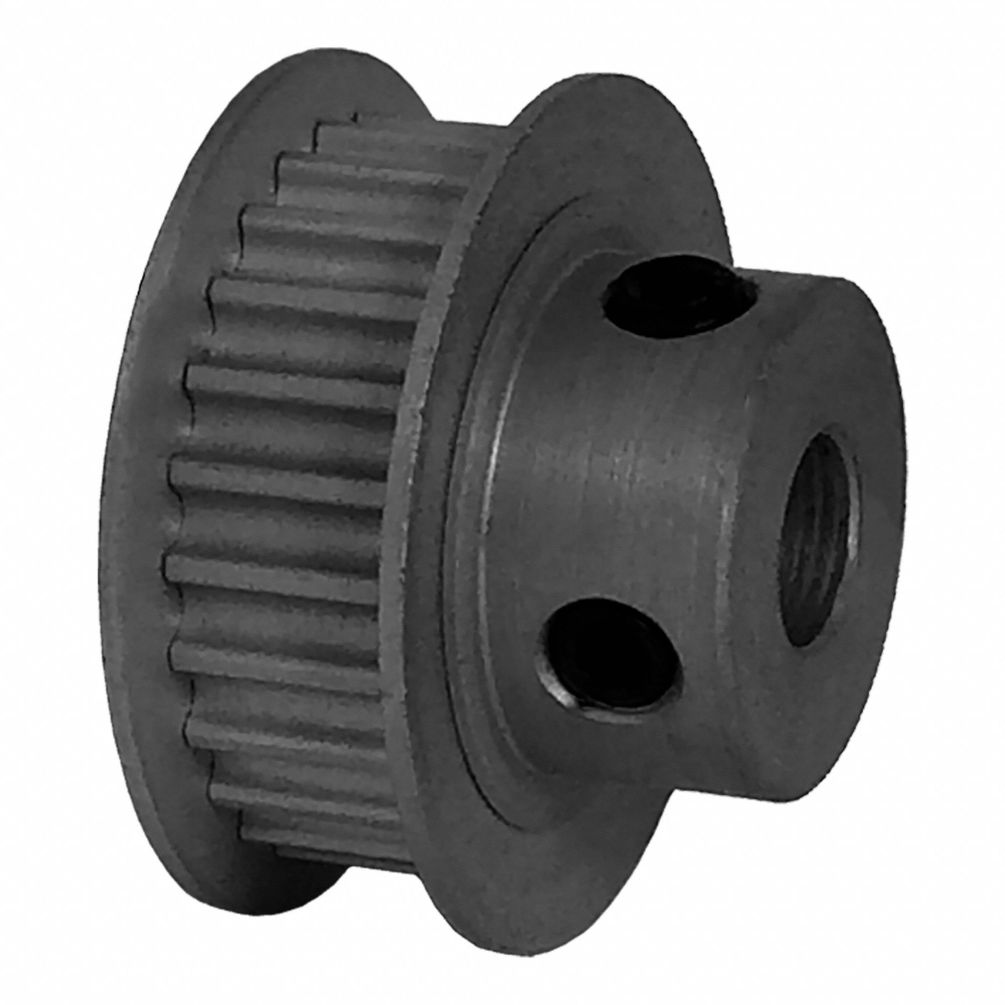 DAYTON Timing Pulley: Modified Curvilinear, Fixed, For GT Timing Belt Section, For 6 mm Belt Wd (MPN 25-3P06-6FA3). Key specifications — Brand: DAYTON; Finish: Clear Anodized; For Belt Series: Powerhouse®.