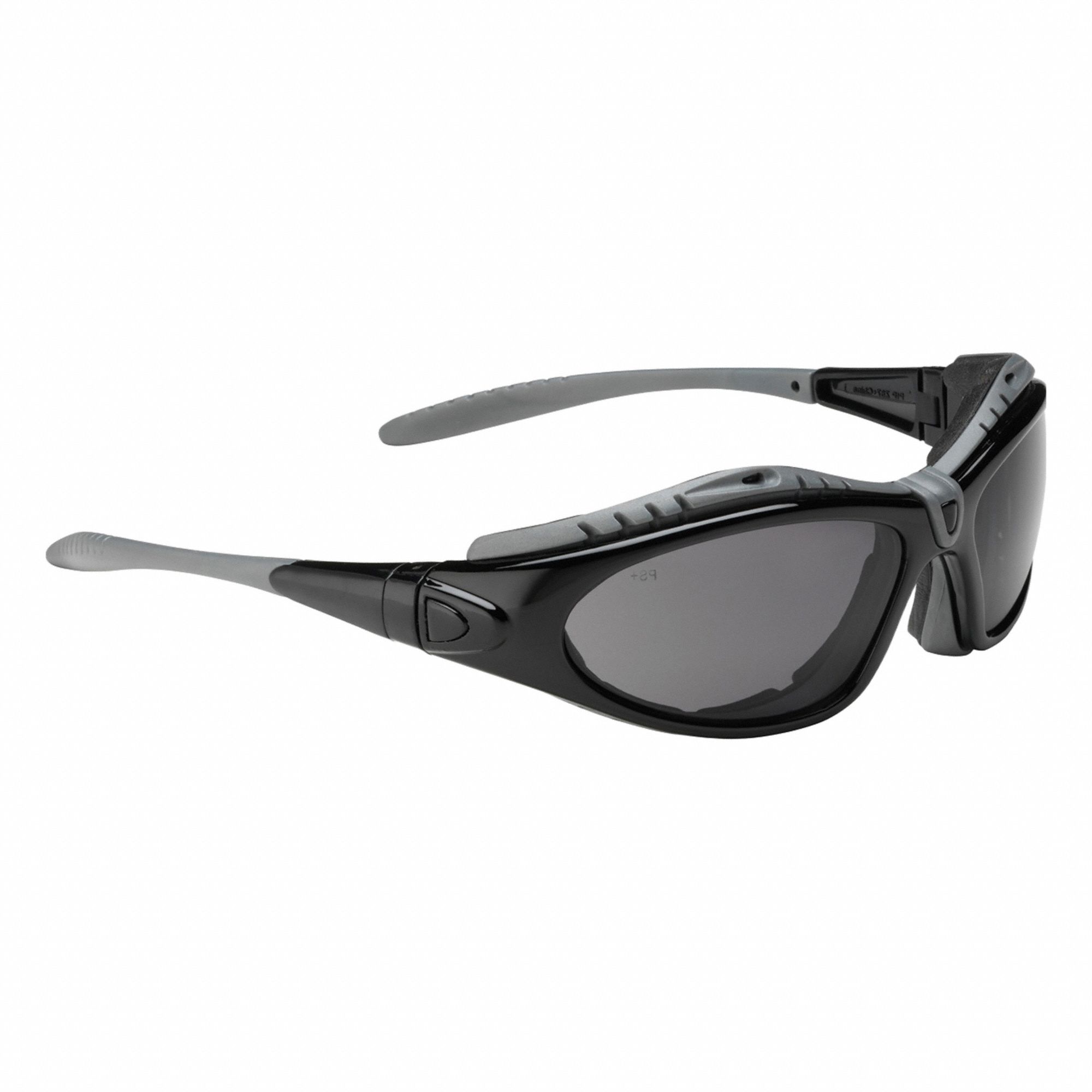 Safety Glasses: Gray Lens Color, FogLess® 3Sixty™/Scratch-Resistant, Black Frame Color, 1 PR