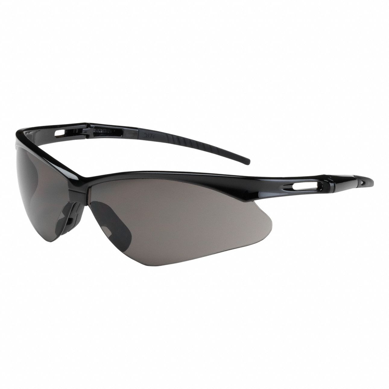 Safety Glasses: Gray Lens, Half-Frame, FogLess® 3Sixty™, Black Frame, Anser Series, 1 PR