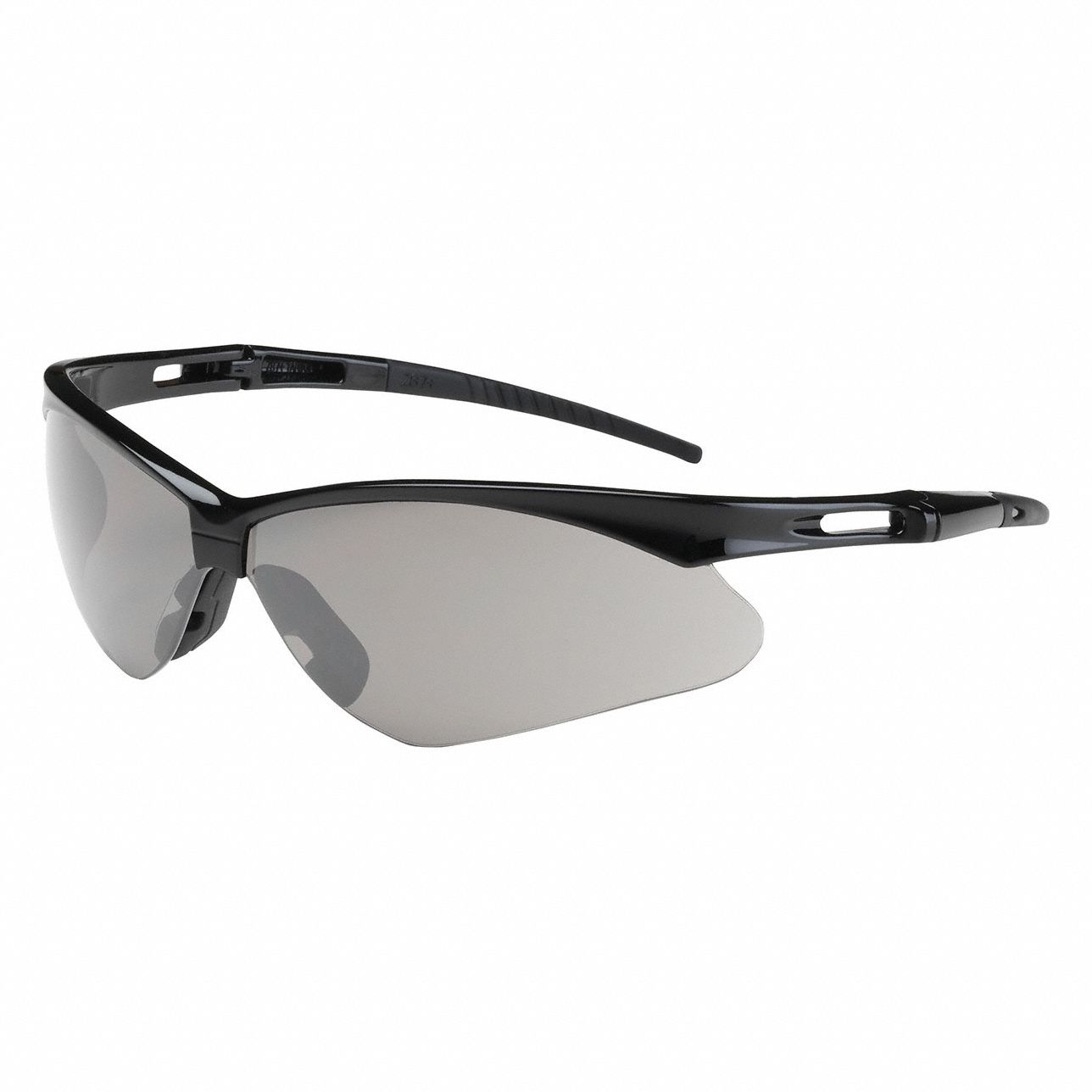 Safety Glasses: Gray Lens, Half-Frame, FogLess® 3Sixty™, Black Frame, Anser Series, 1 PR