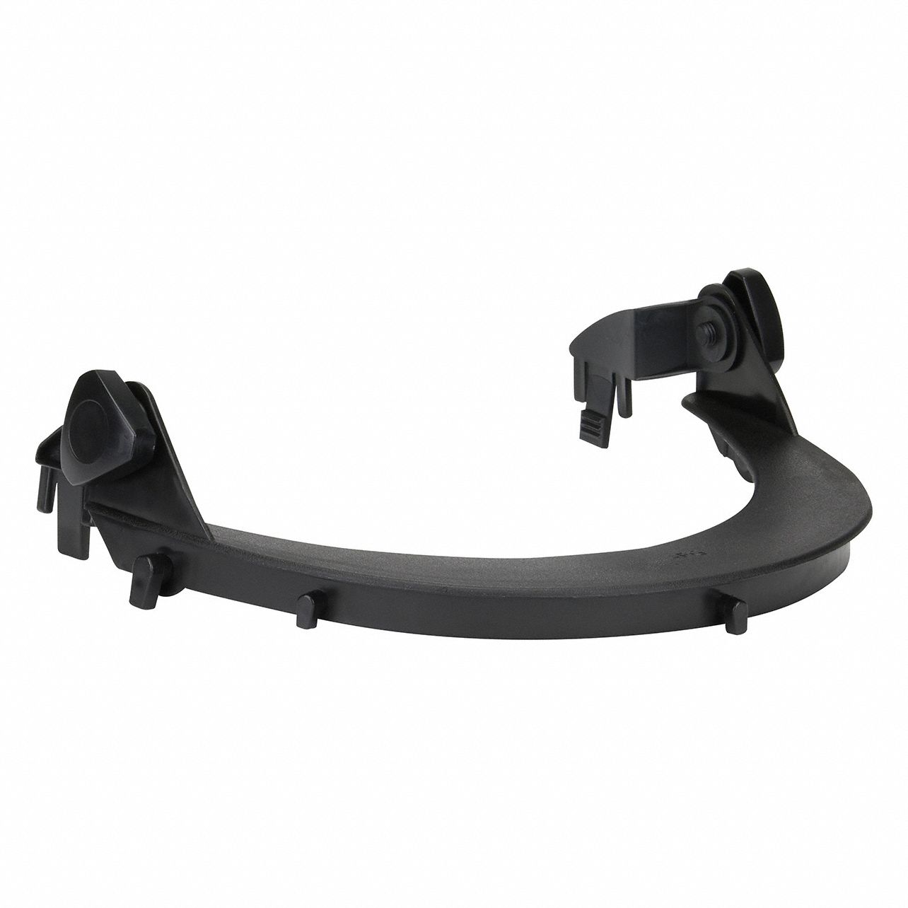 Face Shield Bracket: Slotted Attachment Type, Plastic, Black