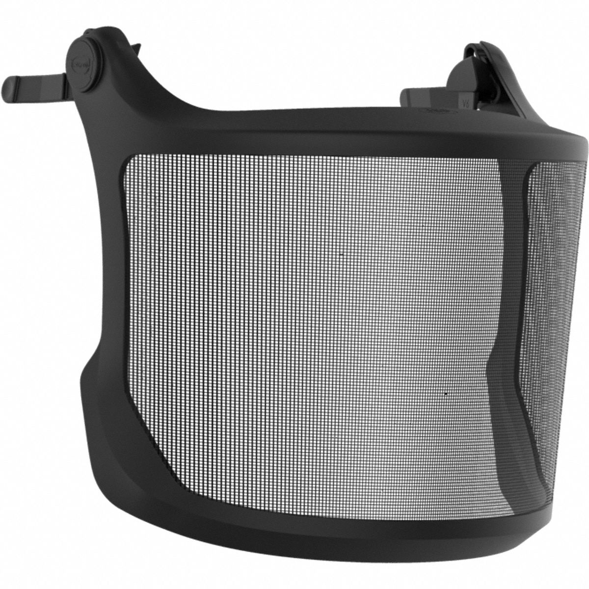 Face Shield: Uncoated, Metal Detectable/Reusable, Black, Stainless Steel Visor Material