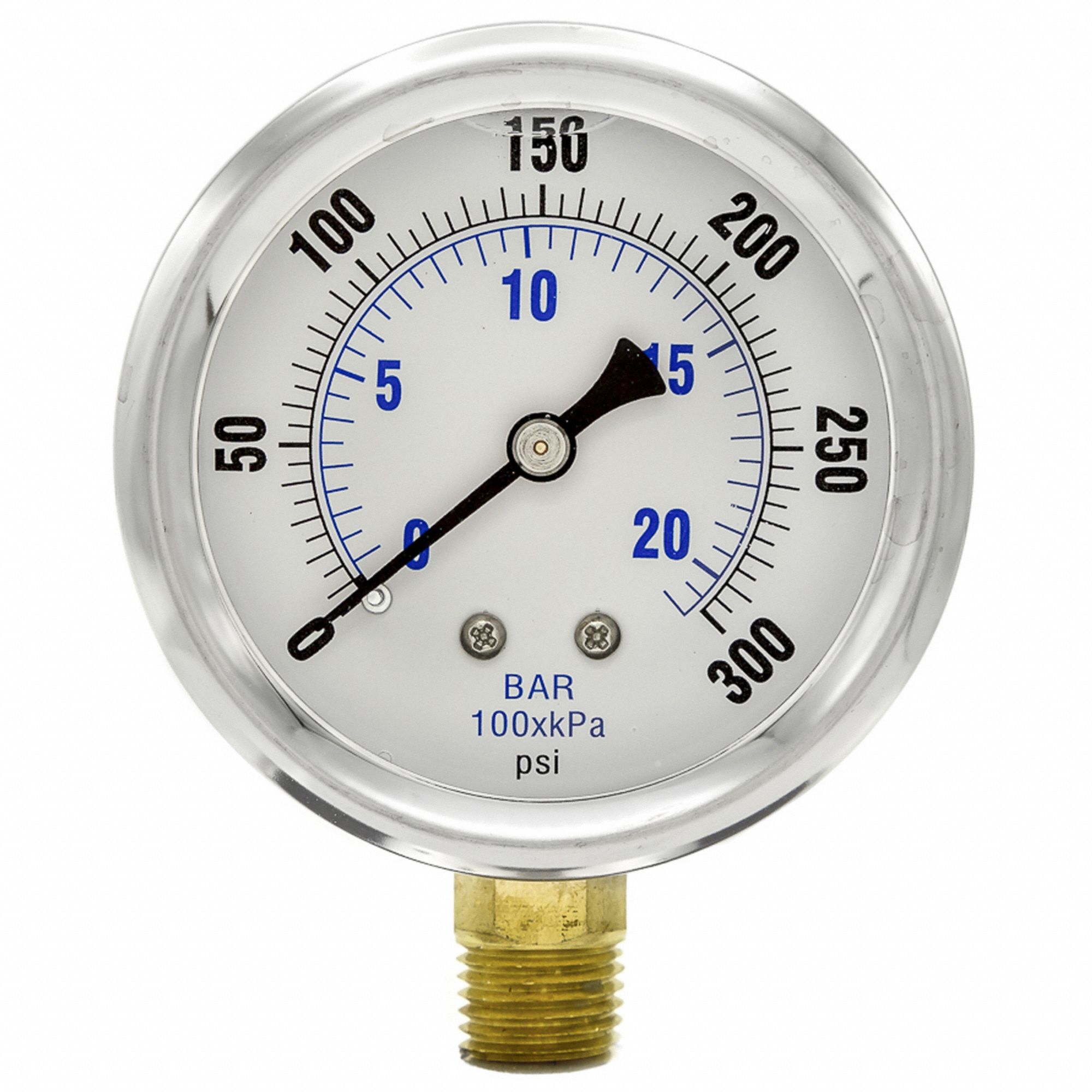 WGTC 251L4PGW Differential Pressure Gauge,0 to 300 psi 801CN9