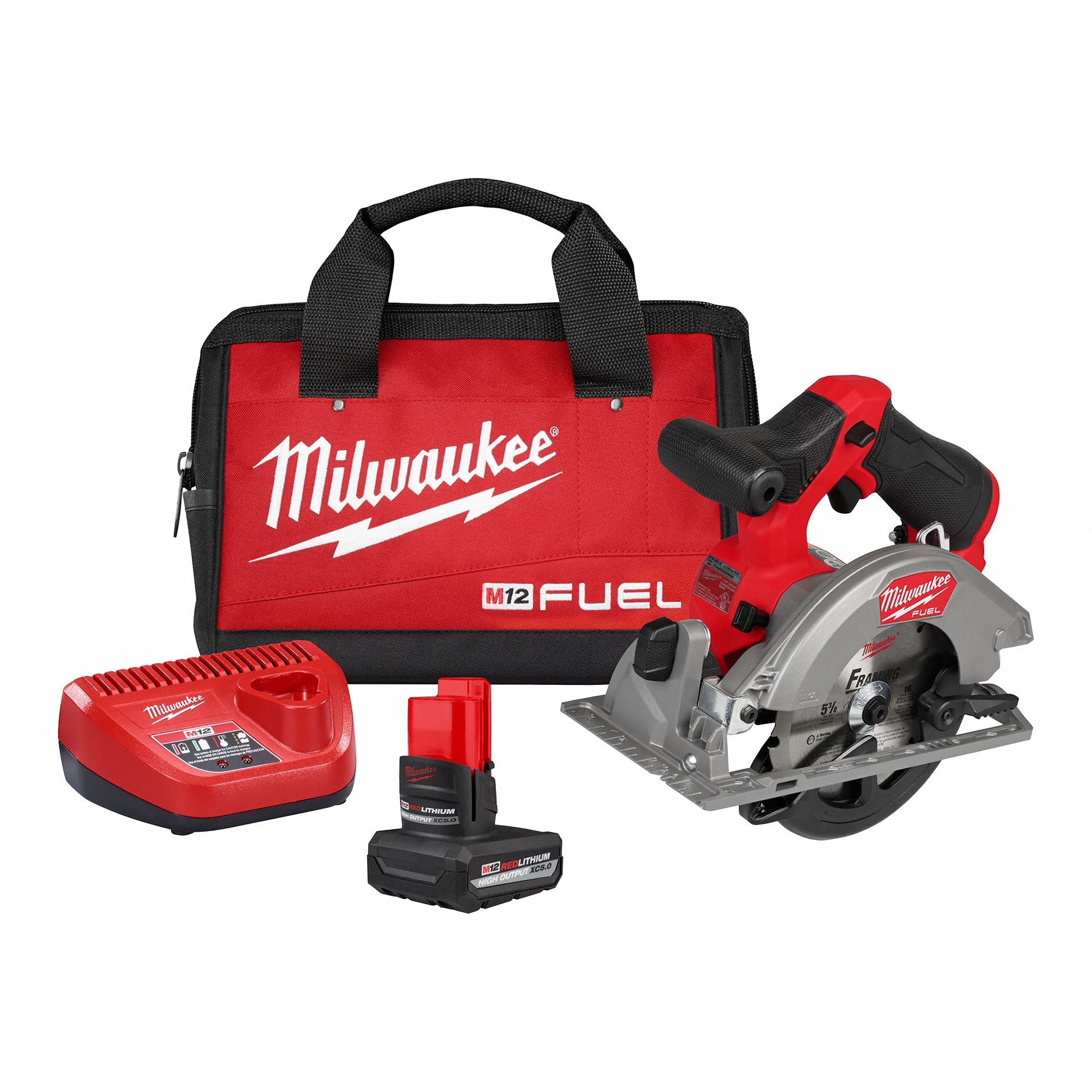 Circular Saw Kit: 5 3/8 in Blade Dia., Left, 1 15/16 in Max. Cutting Dp @ 0 Deg., 0°to 50°