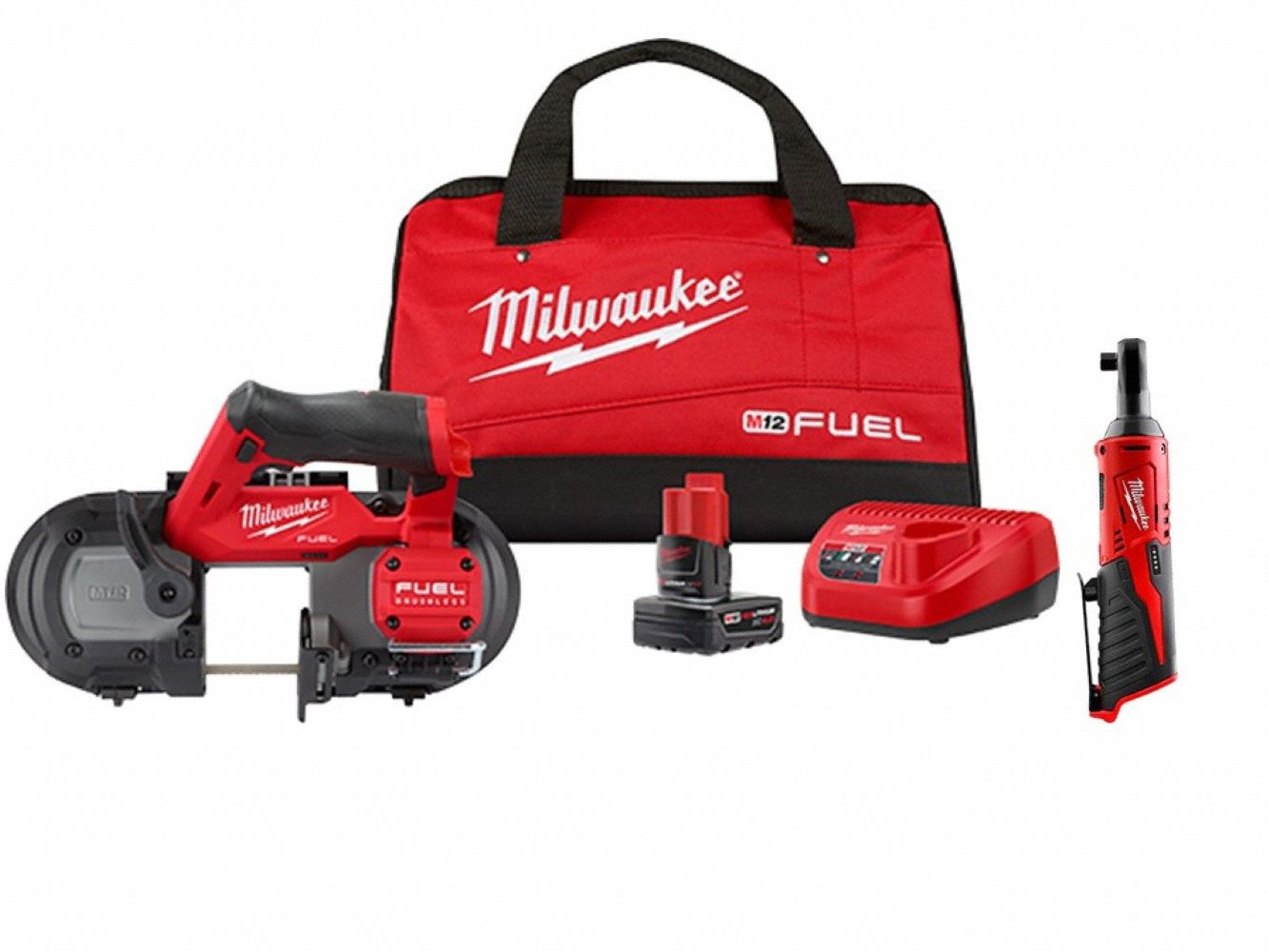 M12 FUEL Band Saw Kit + M12 3/8 Ratchet