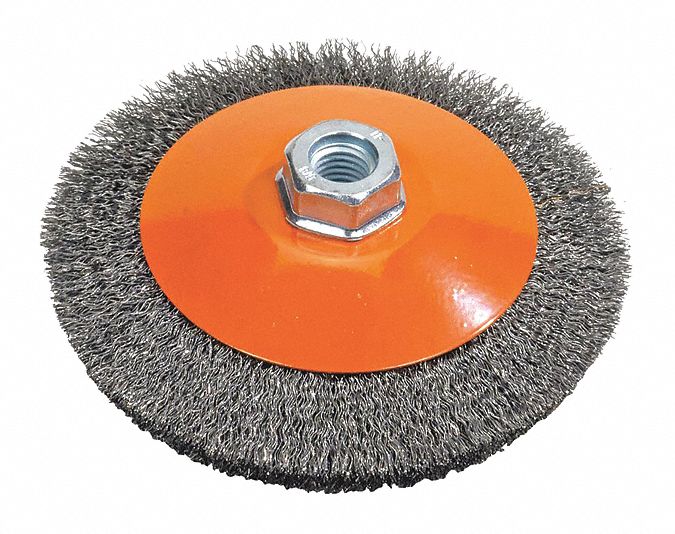 WALTER SURFACE TECHNOLOGIES SAUCER-CUP BRUSHES CRIMPED 5X5/8-11 - Cup  Brushes - WLT13H554