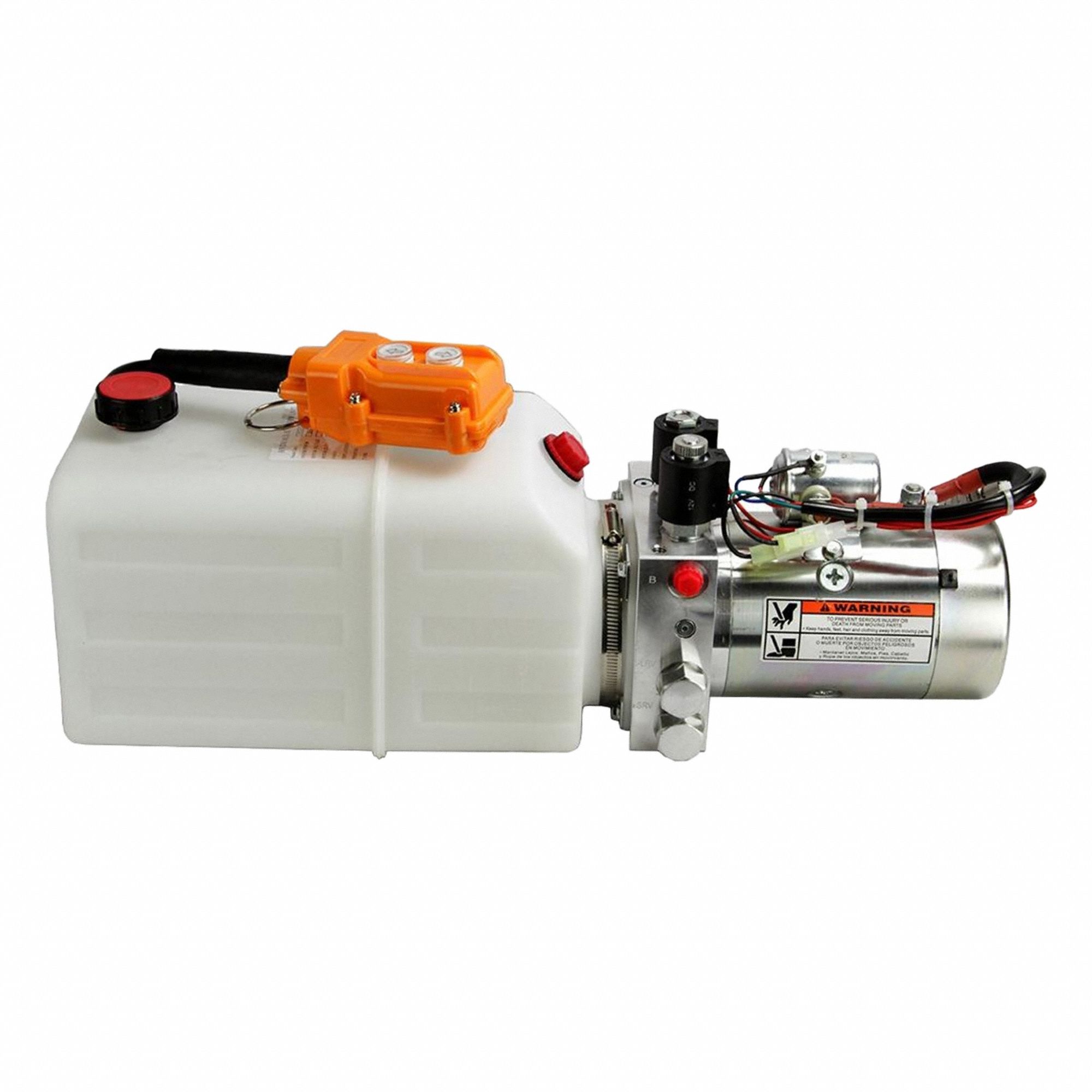 Hydraulic Power Unit: 1.3 gpm, 2, 500 psi Max. Pressure, 2 gal Reservoir Capacity, 12V DC, Poly