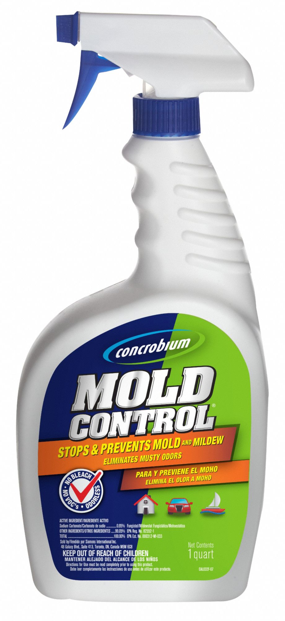 Mold Control: Trigger Spray Bottle, 32 oz Container Size, Ready to Use, Liquid