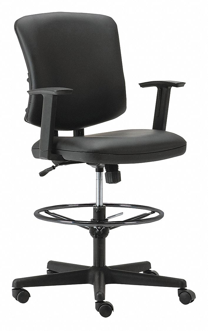 Everyday Task Stool Black Leather