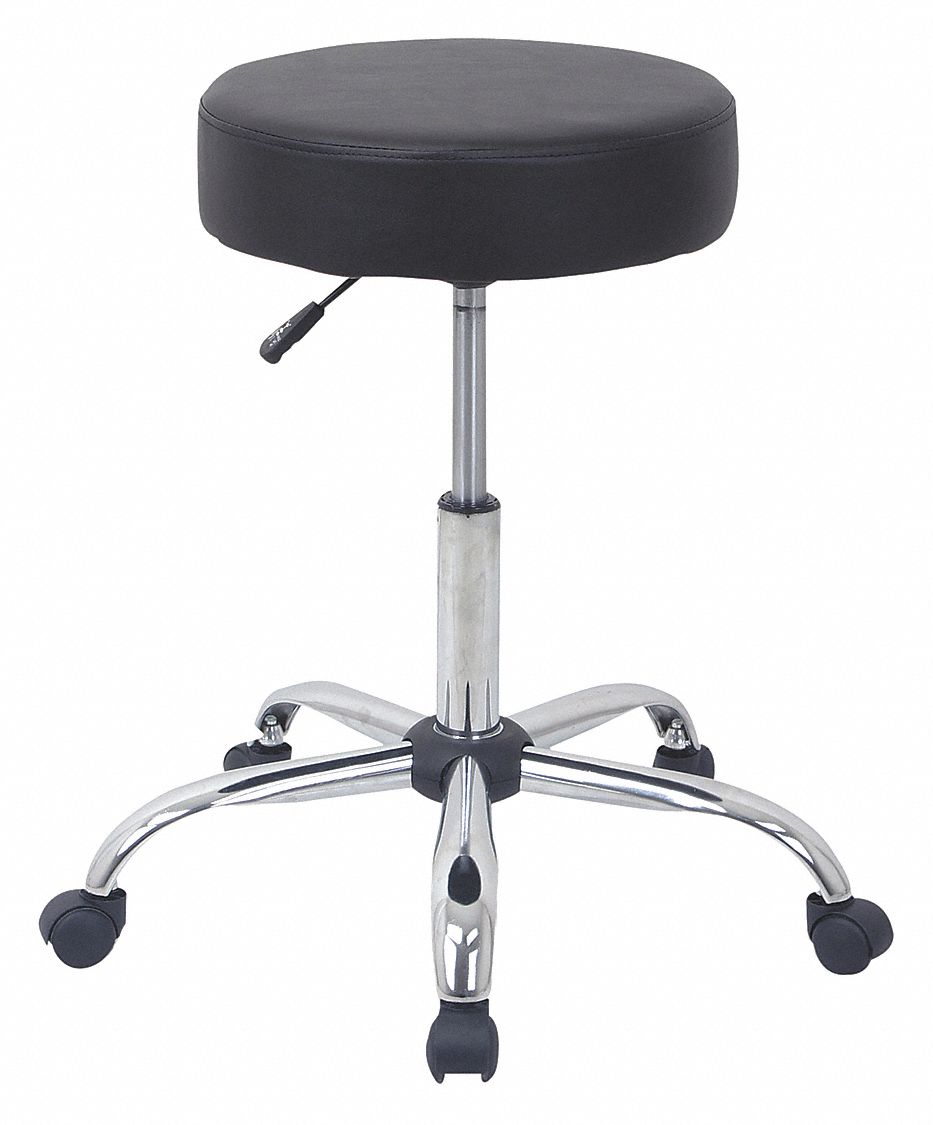 Lab Stool Adjustable Height Black