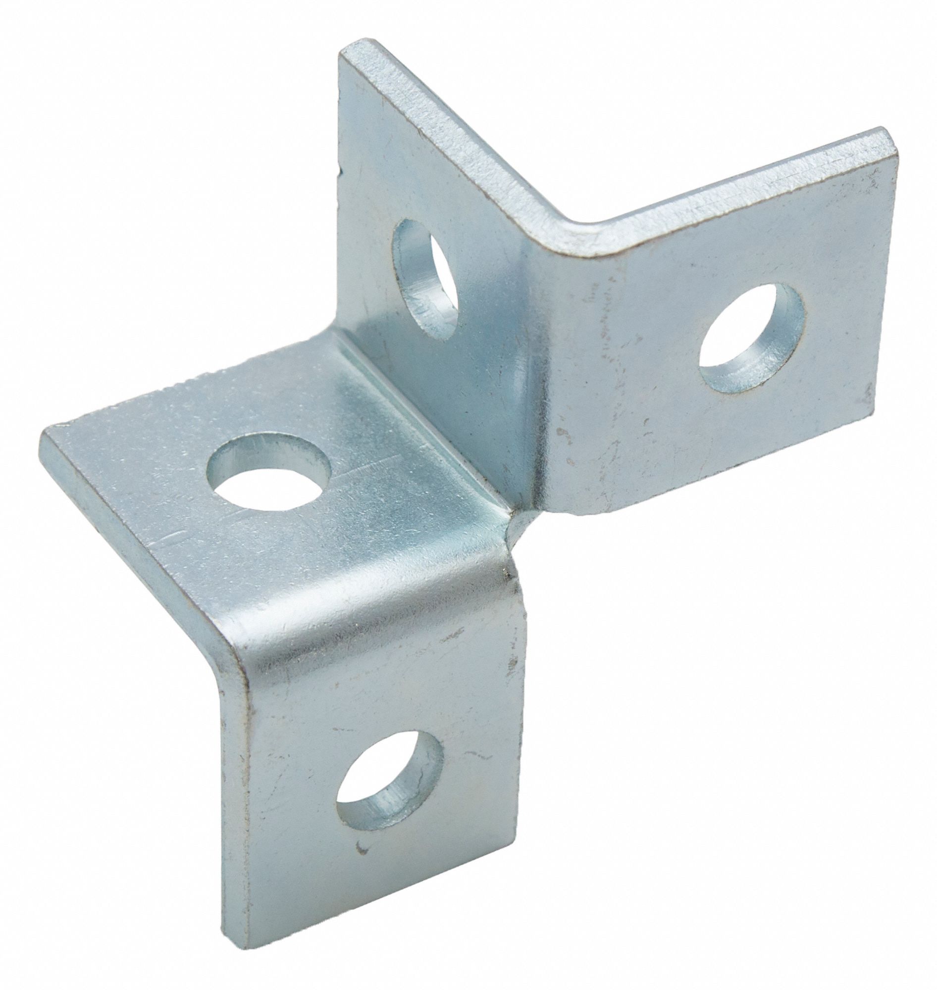 Wing Connector, Two-Way: 4 Holes, 1/2 in Hole Dia, Steel