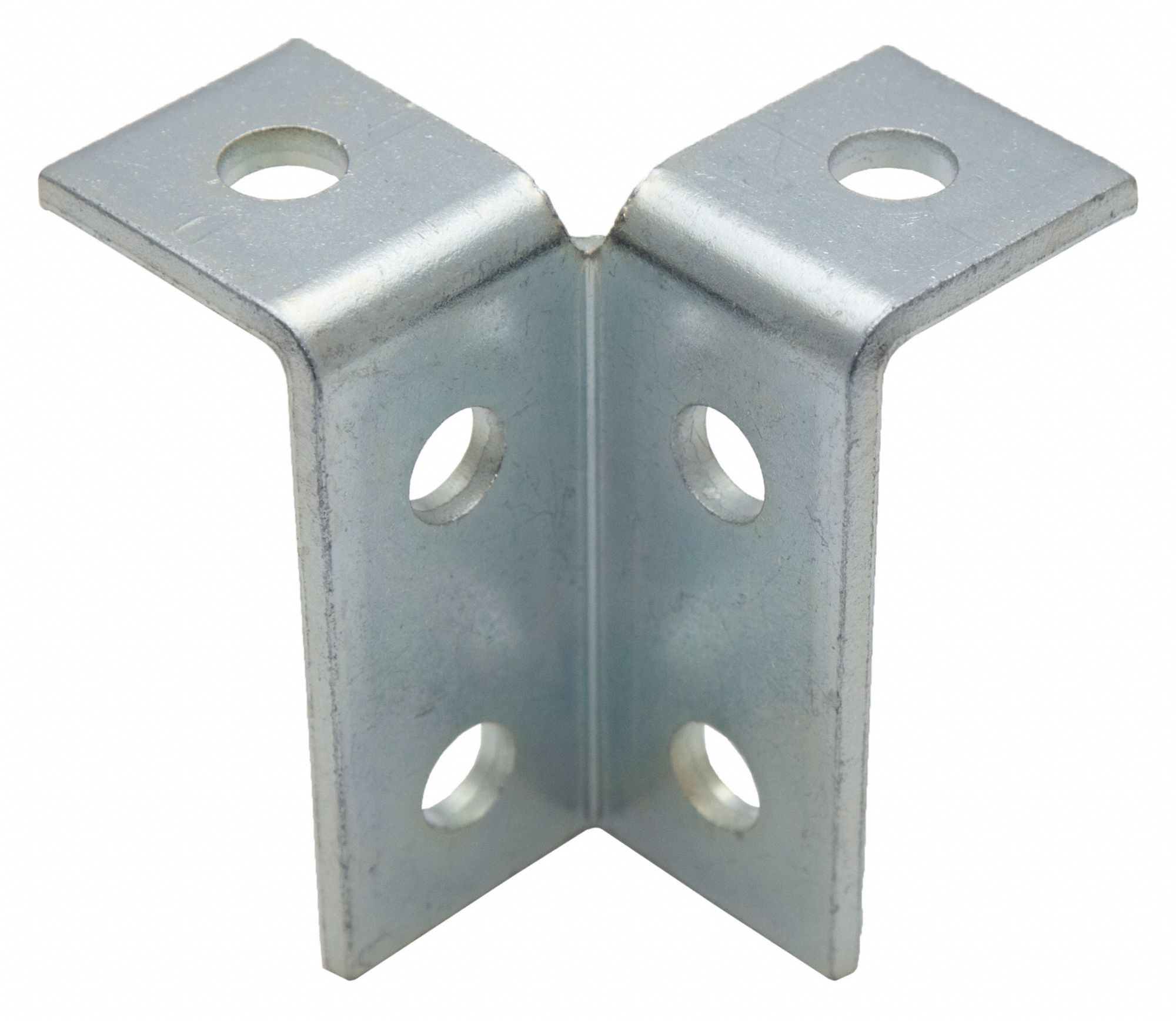 Wing Connector, Two-Way: 6 Holes, 1/2 in Hole Dia, Steel