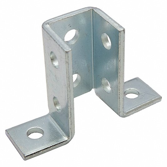 Wing Connector, Two-Way: 8 Holes, 1/2 in Hole Dia, Steel