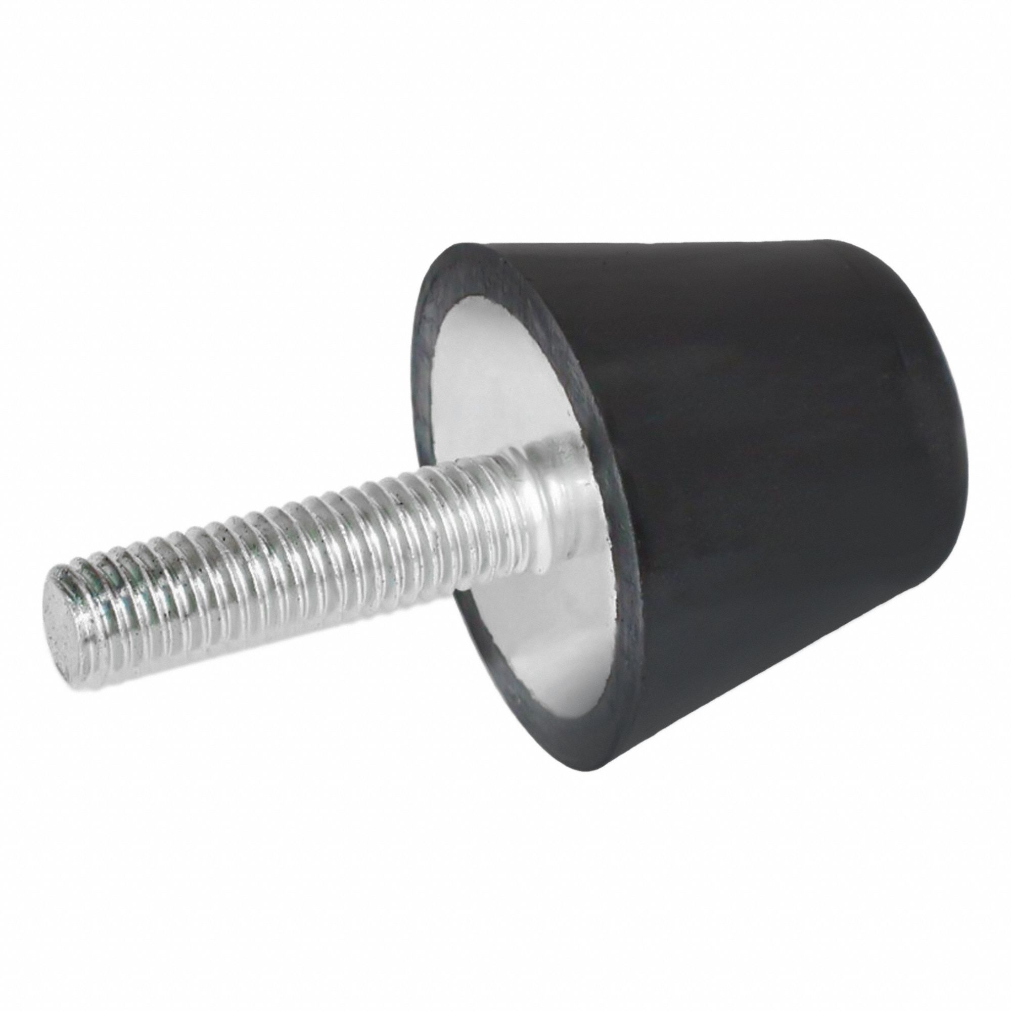 Vibration-Isolating Mount: Flat Conical, Buna-N, Male x Non-Threaded Style