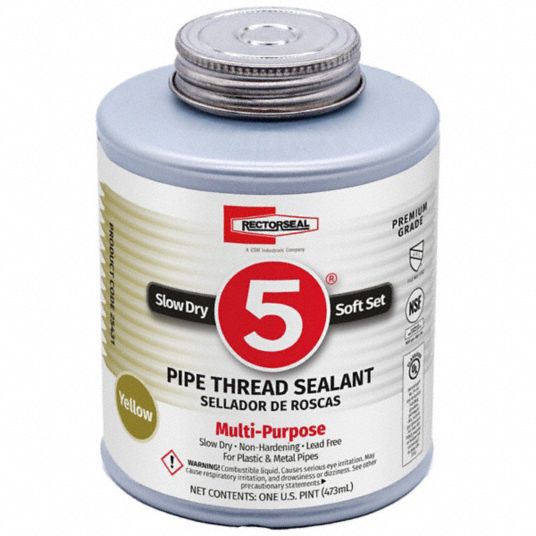 RECTORSEAL, No. 5, 8 fl oz, Pipe Thread Sealant 4YRW125431 Grainger