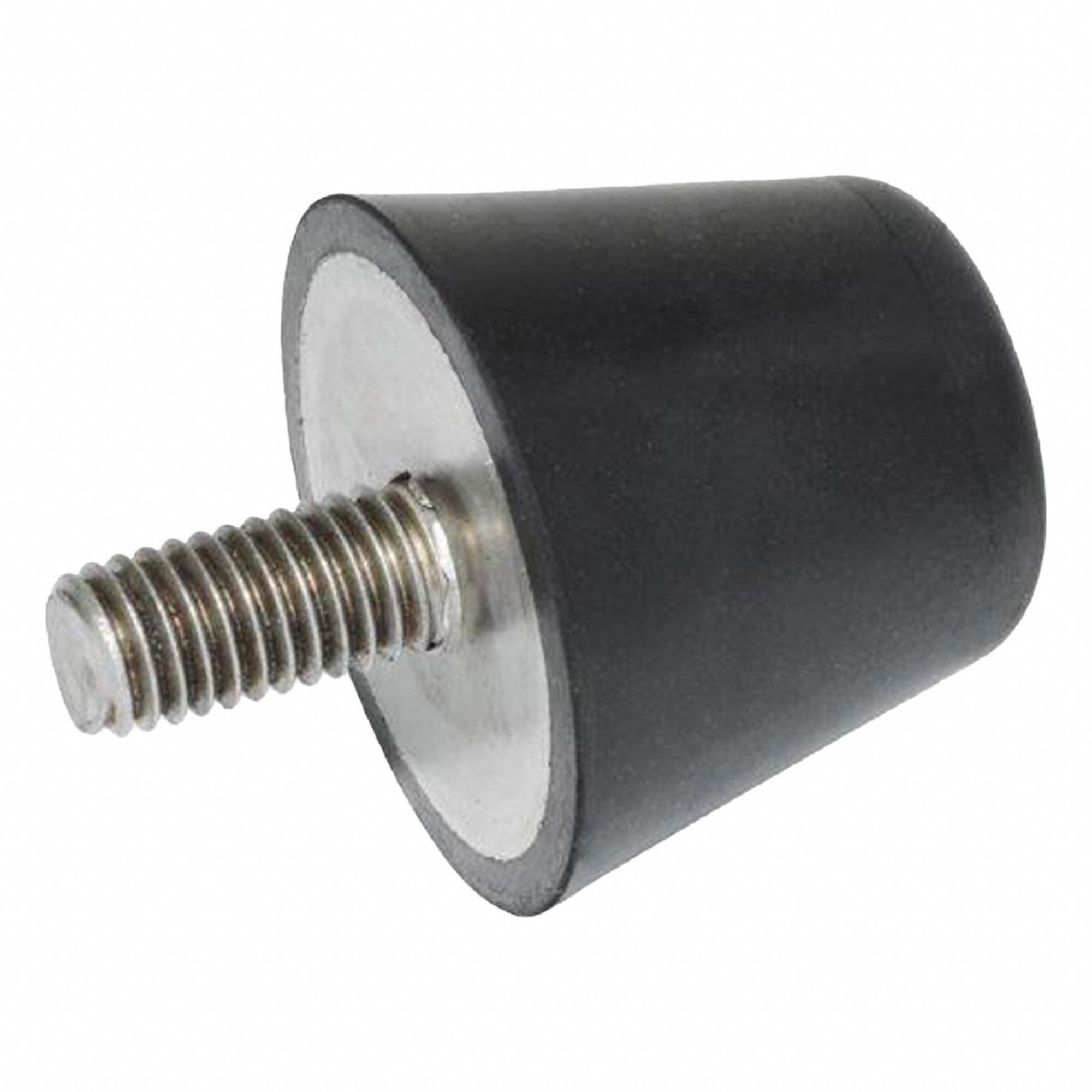 Vibration-Isolating Mount: Flat Conical, Buna-N, Male x Non-Threaded Style