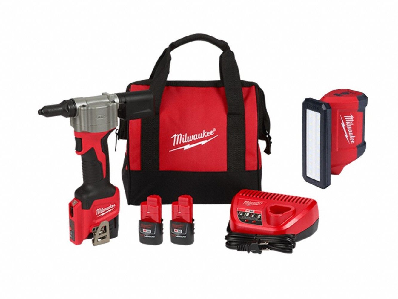 M12 Rivet Tool Kit + M12 Flood Light