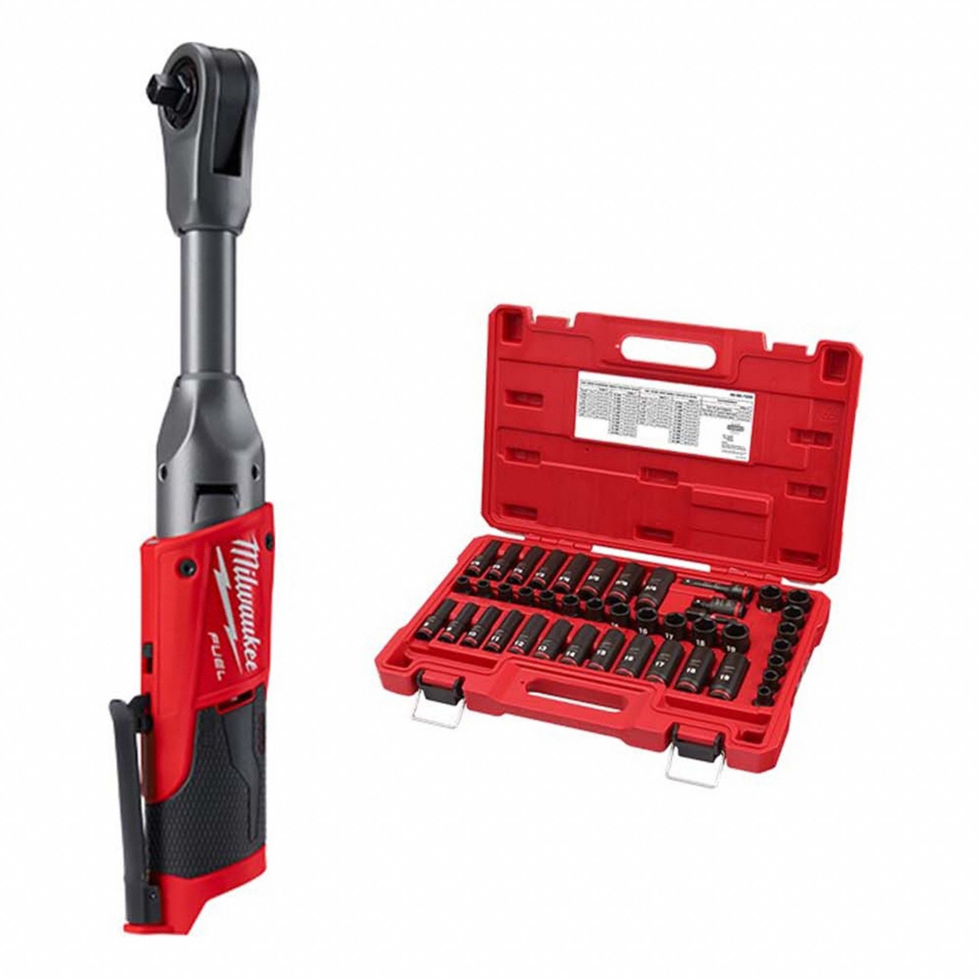 Ratchet Kit: 55 ft-lb Fastening Torque, 55 ft-lb Torque - Max, 200 RPM No Load Speed, M12™