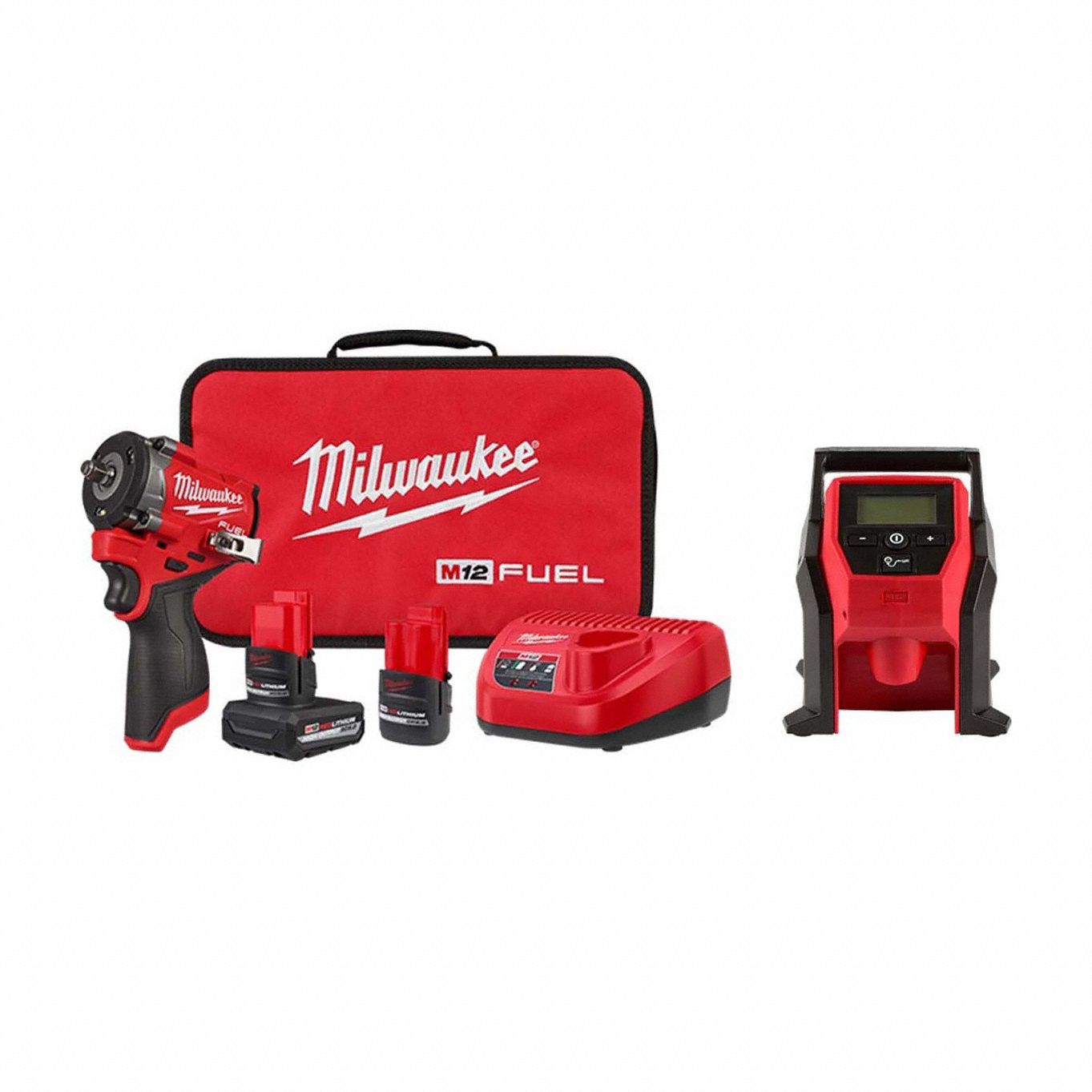 M12 FUEL Impact Wrench Kit+ M12 Inflator