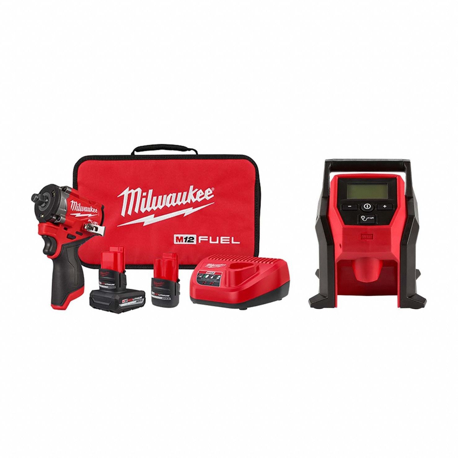 M12 FUEL Impact Wrench Kit+ M12 Inflator