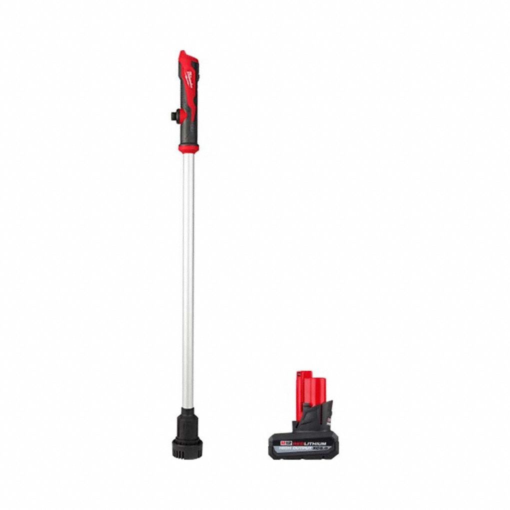 Cordless Transfer Pump Kit: 9 gpm Max. Flow Rate, 3/4 in Male GHT, 3 1/2 in Male, 12 V