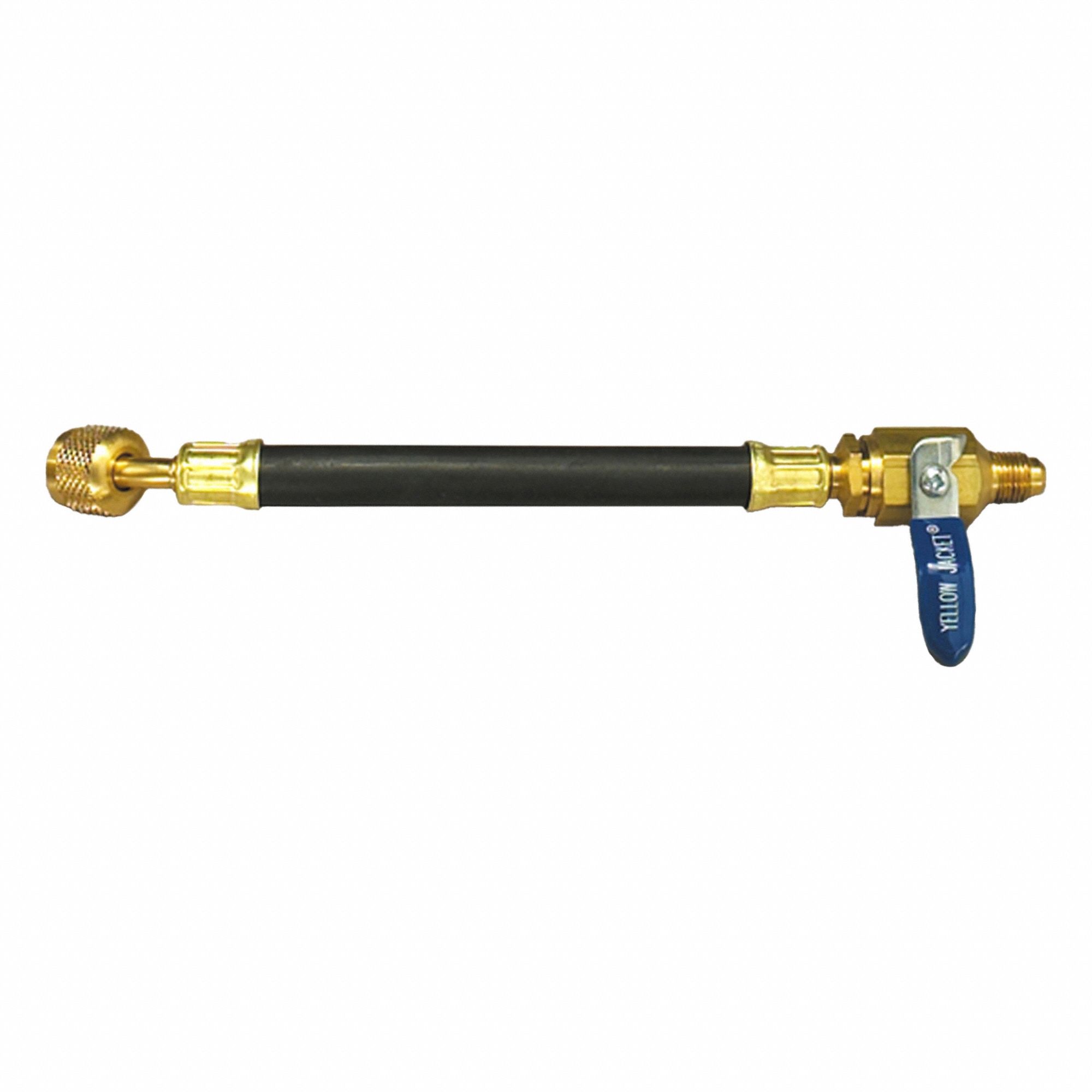Hose: 14 1/2 in Lg, Black, Single Hose, Ball Valve