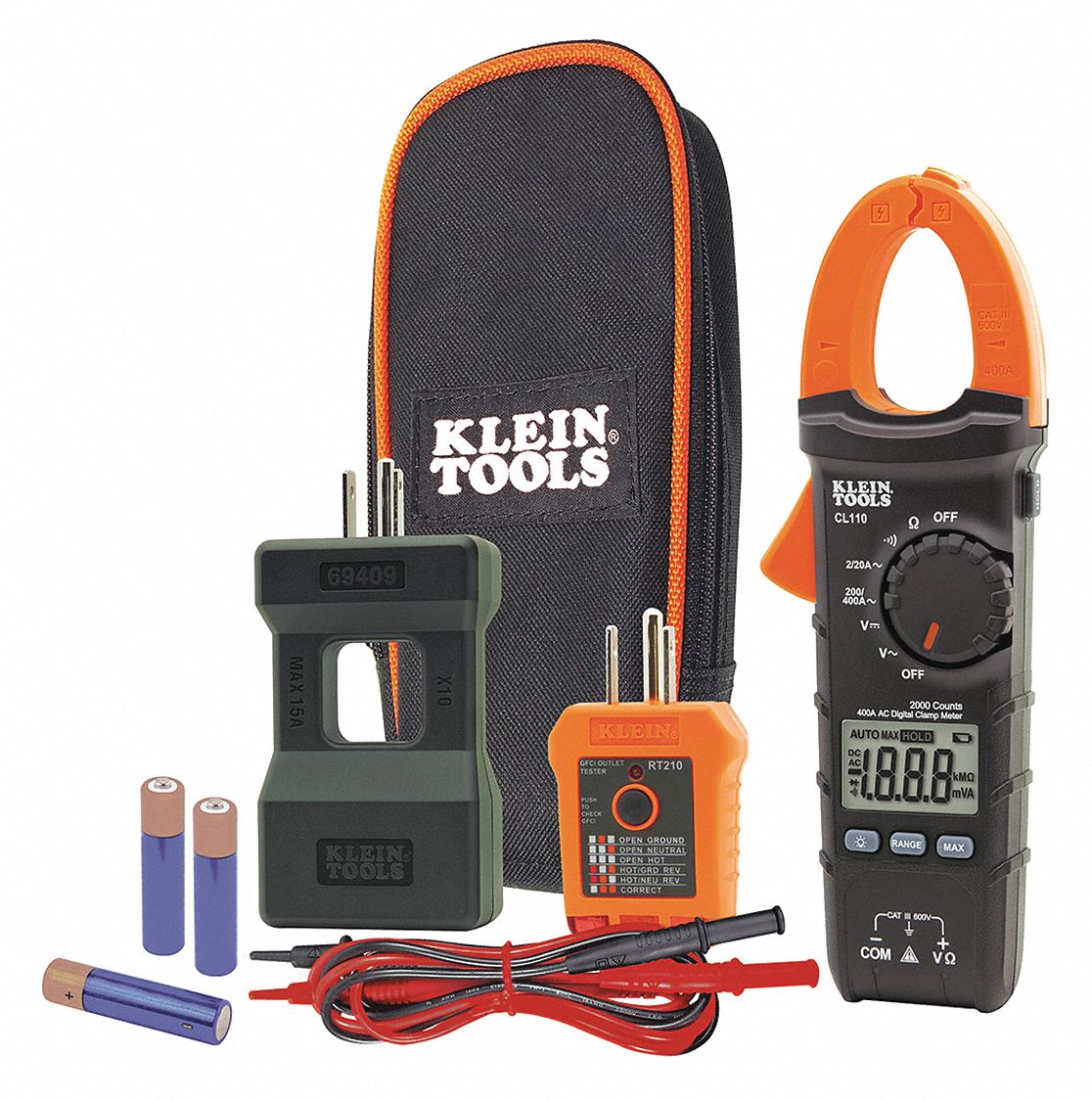 KLEIN TOOLS, Electrical Test Kit 258W98CL110KIT Grainger