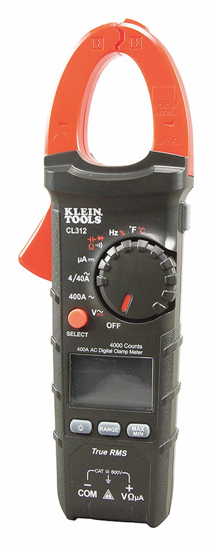 Clamp Meter,AutoRinging Dig HVAC,400A AC - Grainger