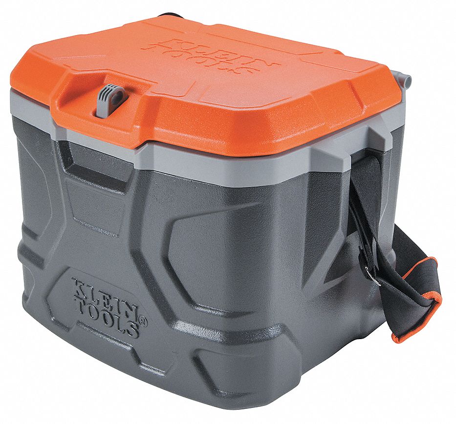 COOLER,GRAY/ORANGE,PLASTIC,12