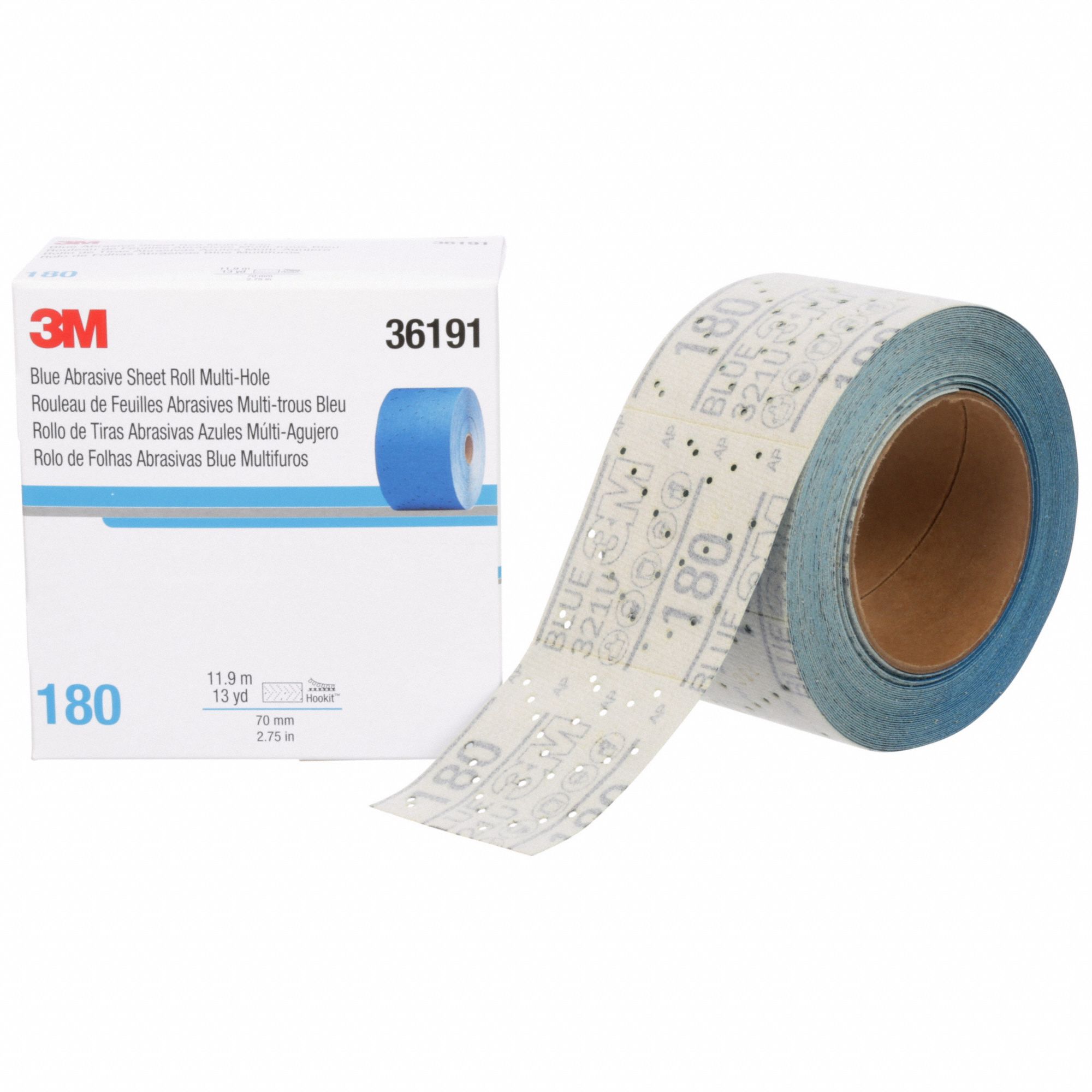 3M, 2 3/4 in W x 39 ft L, Ceramic, Sandpaper Roll 259Y9036191 Grainger