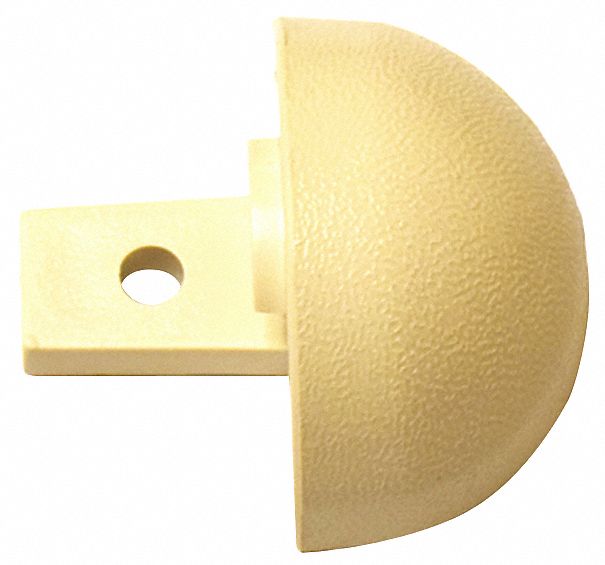End Cap PVC Eggshell 1 1/8 in L 2 in H
