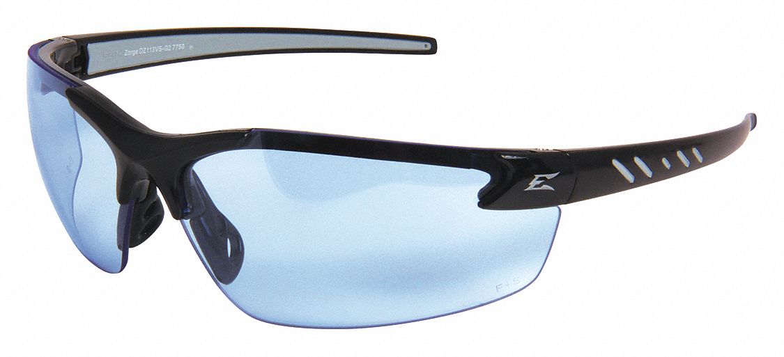 EDGE EYEWEAR Zorge Scratch Resistant Safety Glasses, Light Blue Lens Color   Safety Glasses   25AX62|DZ113