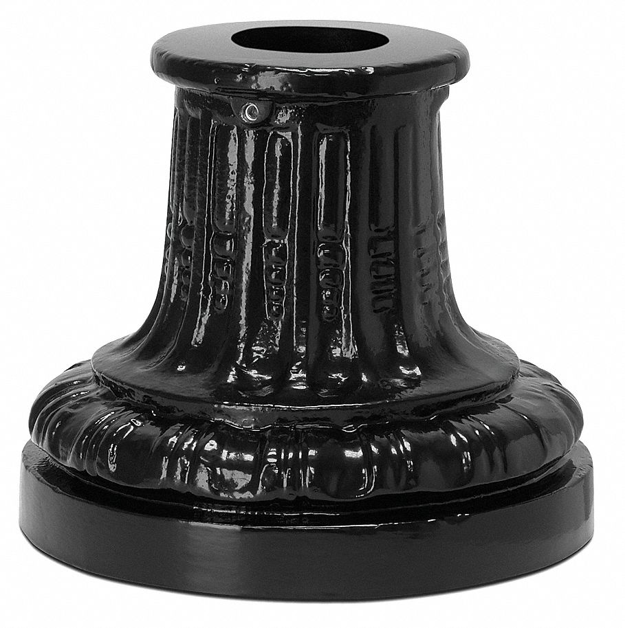 2 3/8 in Round, Round, Decorative Sign Post Base 25AY1320300024 Grainger