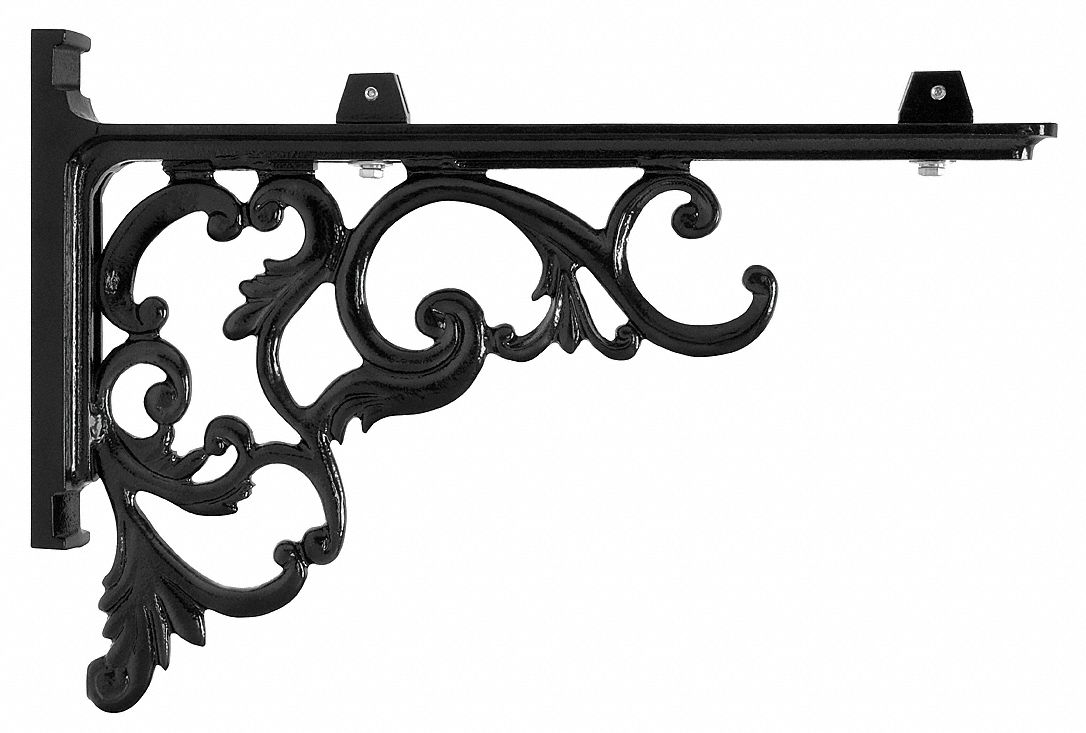 TAPCO Sign Mounting Brackets Aluminum, Powder Coated, Black, Flat Signs, 22 in 25AY63203