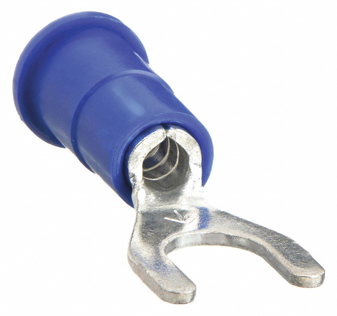 3M, Blue, #8 Stud Size, Fork Terminal - 25AZ70|FV14-8Q - Grainger