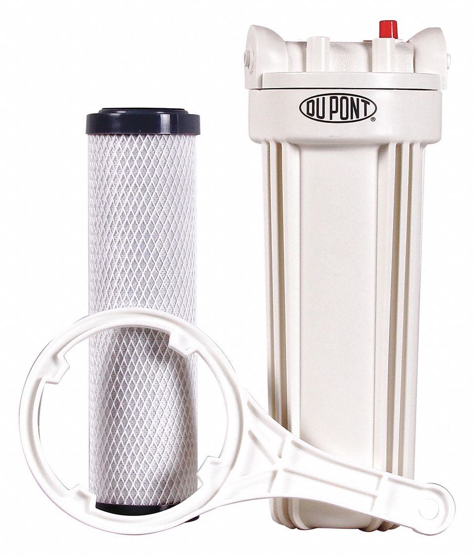DUPONT 1/4 in Quick Connect Plastic Water Filter System, 2 gpm, 90 psi