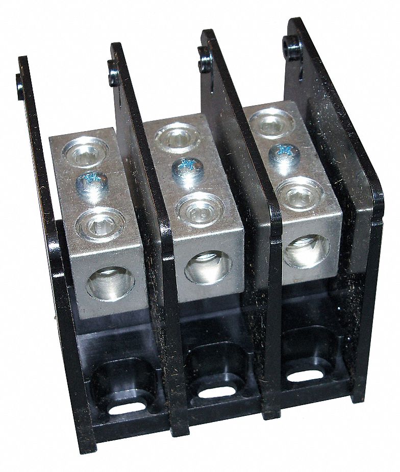 MERSEN Power Distribution Block, 175 A Max. Amps, Number of Poles 3