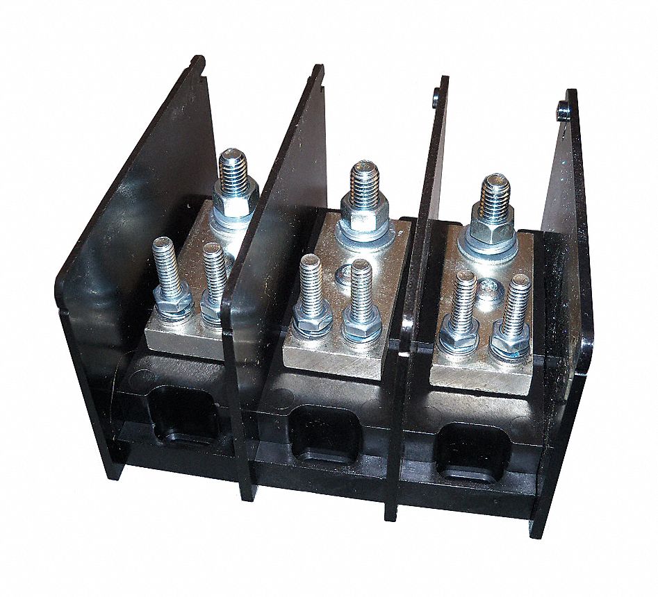 MERSEN Power Distribution Block, 400 A Max. Amps, Number of Poles 3